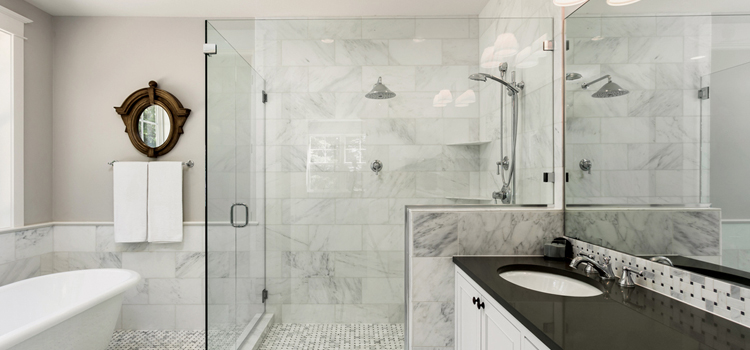 bathroom shower door installation in Hughson