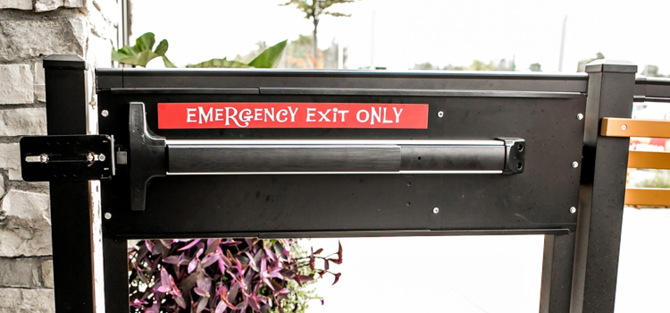 emergency push bar installation in Hughson